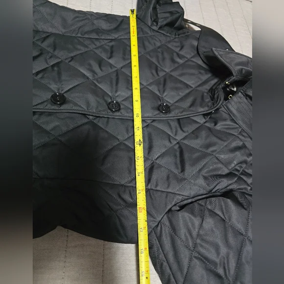 NWT Burberry Black Fernleigh Quilted Jacket with Button Closure, Size US Small - Picture 12 of 15